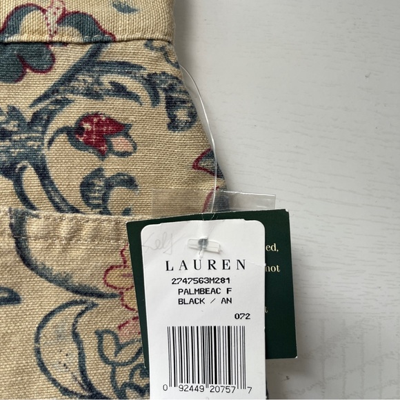 NWT Lauren Ralph Lauren Vintage Tan Prairie Linen Floral Paisley Capris Pants 4 - Picture 5 of 6